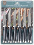 Core Kitchen Set of 6 Essential Grip Steak Knives - Black...