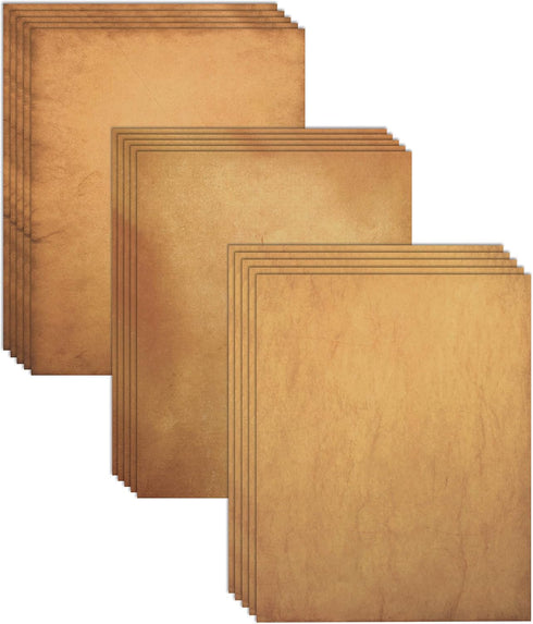 Better Office Products Aged Faux Parchment Paper, 48 Sheets of Antique Looking Old Fashioned Parchment, Letter Size 8.5 x 11 inch, Double Sided Pr...