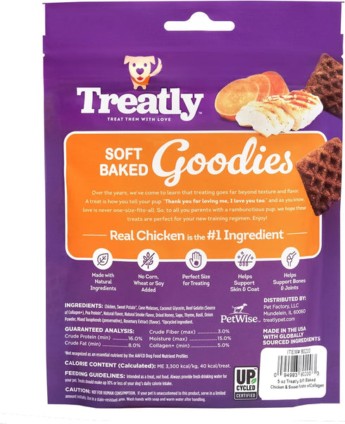 Soft Baked Goodies Chicken & Sweet Potato w/Collage Dog Treats - 5oz/1 Pack...