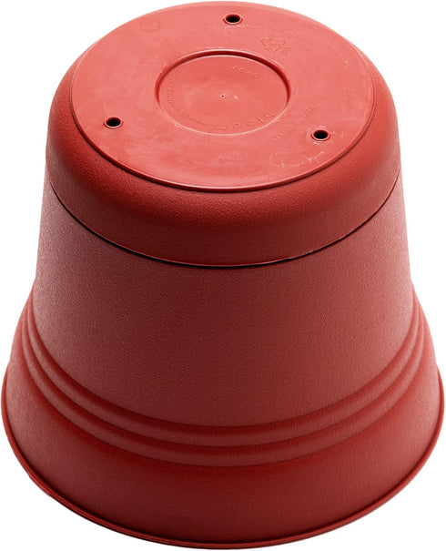 Bloem Saturn Round Planter with Saucer Tray: 10" - Black - Durable Plastic Pot, Matte Finish, Removable Saucer, for Indoor & Outdoor Use, Gardenin...