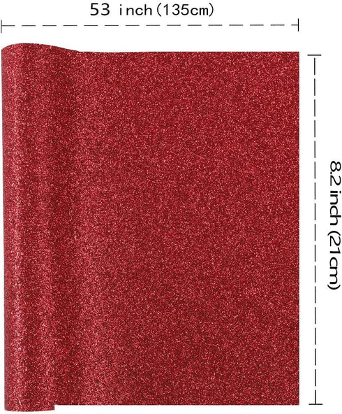 Sparkly Superfine Glitter Leather Sheets Shiny Faux Fabric Canvas Perfect for Craft DIY Handmade Projects Earrings Bows Craft Key Chain 1 Roll 8.2...