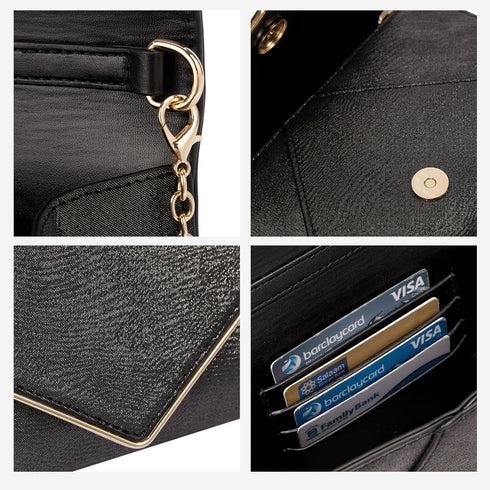 CLUCI Clutch Purse Evening Bag for Women, Envelope Handbag With Detachable Chain for Wedding and Party...