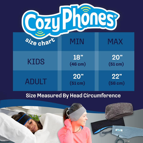 CozyPhones Sleep Headphones - Over Ear Headphones from Ultra Thin Cool Mesh Wired for Side Sleepers, Meditation, Running, Laptop, and Phone - Gray...