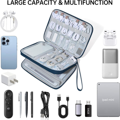 CILLA Electronics Organizer Travel, Travel Cord Organizer Case, Compact Electronics Accessories Bag for Cable, Cord, Charger, Phone...
