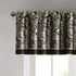 Madison Park Aubrey Jacquard Rod Pocket Valance , Classic Elegant Silk Paisley Valances for Windows , 50X18" , Black...