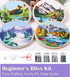 HILYPINK 4 Set Embroidery Kit for Beginners, Cross Stitch Kits for Adults with Floral Pine Scenery Mountain Pattern Hand Crafts Include Embroidery...