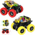 M SANMERSEN Car Toys for Toddlers 1-3, 2 Pack Monster Toys Truck 360° Rotating Stunt Cars - Push and Go Toy Cars Boys Girls Birthday Christmas Eas...