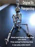Foldable Skeleton Pendant Key Chain for Men Women Antique Silver Color Metal Alloy Skull Bag Charm Fashion...