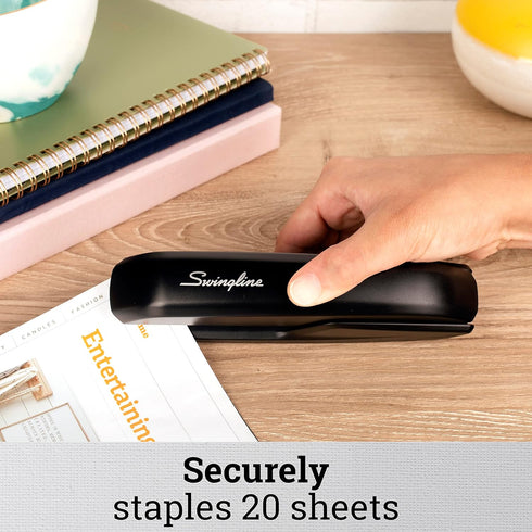 Swingline Standard Stapler, 20 Sheet Capacity, Eco Version, Jam Free, 2 Pack, Black (54501)...