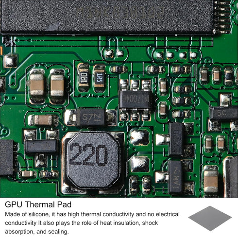 MECCANIXITY 2 Pack Thermal Pad 4.0W/m.K Insulated Heat Resistant High Temperature Resistant Silicone Cooling Pads 100x100x2mm for Laptop Computer ...