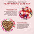 KitchenDance Disposable Aluminum Heart Shaped Cake Pan, 8 Inches, Without Lid - Perfect for Cakes, Chocolates, Baking, Storing, and Preparing Food...