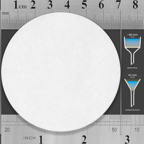 7 cm Lab Filter Paper, Standard Grades 1, 2, 4 - ZENPORE Fast, Medium, Slow Flow 70 mm (Bundle of 3 x 100 discs)...