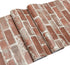 Red Brick Wallpaper, Self-adhesive Peel and Stick Waterproof and Removable Good for Home Decoration and Furniture Renovation (17.5X 196 Inch)...