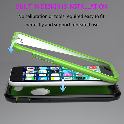 ImpactStrong iPhone 7/8 Case, Ultra Protective Case with Built-in Clear Screen Protector Full Body Cover for iPhone 7 2016 /iPhone 8 2017 (Lime Gr...