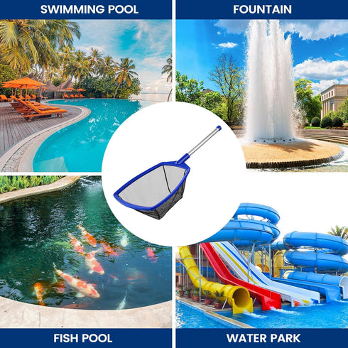 Pool Hot Tub Skimmer Spa Net - Pool Skimmer Net with Aluminum Pole, 26.4'', Ultra Fine Mesh Net Skimmer Rake, Swimming Pool Hand Leaf Skimmer Net,...