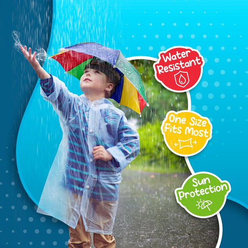 Windy City Novelties 13” Hands-Free Umbrella Hat – Sun & Rain Protection for Outdoor Events, Fishing, Festivals & Costume Fun – Adjustable Fit for...