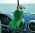 Handmade Frog Crochet Car Rear View Mirror Holder, Hanging Accessories Ornaments Cute Rearview Mirror Charm Decor, A Gift for Frog Lovers Car Hang...