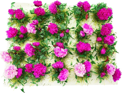 20Pcs Miniature Flower Cluster Grass Flower Tufts for Mini Dollhouse Fairy Garden Railway Simulated Static Scenery Micro Landscape Model (Rose)...