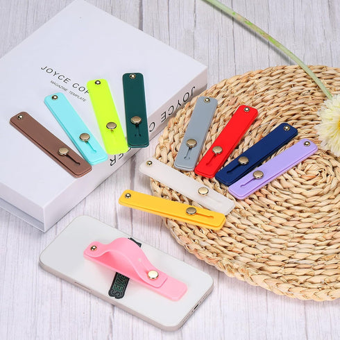 MECCANIXITY 6Pcs Phone Loop Finger Holder Silicone Phone Strap Grip Holder Cell Phone Grip Stand for Most Smartphones White,Green Blue,Purple...