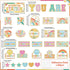 Hippie Affirmation Station Bulletin Board Set Groovy Bulletin Board for Classroom Decor Rainbow Mental Health Posters Positive Affirmations Accent...