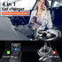 Retractable Car Charge 4 in 1 Fast Car Phone Charger Adapter PD 63W Phone Retractable Cables (31.5 inch) and 2 USB Ports Car Charger? Compatible w...