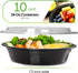 PrepNaturals Reusable Plastic Containers with Lids, 10 Pack, Black, Meal Prep Bowls, Lunch Containers, BPA, PVC and Phthalate Free, Microwave and ...