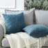OTOSTAR Linen Throw Pillow Covers Set of 2 Decorative Square Pillowcases Cushion Covers 22x22 Inch for Home Decor Sofa Bedroom Car 55 x 55 CM Blue...