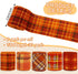 Fall Wired Edge Ribbon 30 Yards 2.5 in Orange Check Plaids Fabric Ribbon Autumn Checkered Decorative Craft Ribbon for Thanksgiving Harvest Gift Wr...