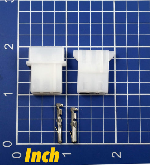 Strobe 3 Pin Connector AMP Power Supply Bulb Female Male Sockets Pin (18-24 AWG Wires) for Whelen (Pack of 3 Set)...