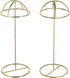 MyGift Set of 2 Brass Tone Metal Wire Table Standing Hat Racks with Round Dome Holder, 14 Inch Tall Tabletop Wig Display Cap Storage Stands Home R...