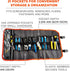 Ergodyne Arsenal 5871 Tool Roll-Up Pouch, 21-Pockets, Polyester, Black , Tall...