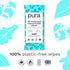 Pura Flushable Hemorrhoid Wipes, 1 x 48 Wipes, Medicated Wipes with 50% Cooling Witch Hazel, Soothing Coconut Oil & Aloe Vera, Fast Acting Relief,...