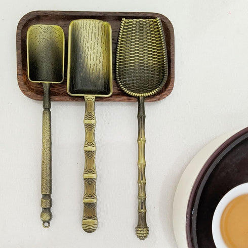 Tea Scoop Vintage Spoons Long Handle Measuring Spoon For Loose Tea,Coffee, Herb,set of 3...