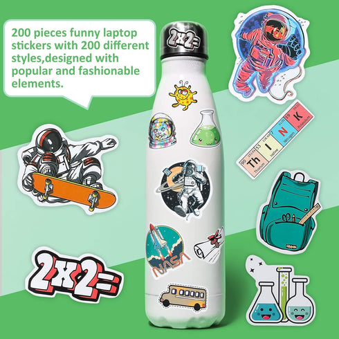 Zonon 200 Pcs Science Stickers for Students Kids Science Teachers Must Haves Chemistry Biology Physics Stickers Classroom Decor Decals for Laptop ...