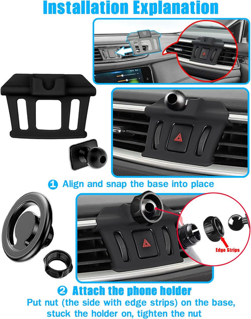 for Mag-Safe Car Phone Holder Mount, for Nissan Rogue 2014 to 2020, Air Vent Stand, Custom Magnetic Navigation Bracket, for iPhone15 14 13 12 Pro ...