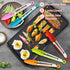 7Pack Kitchen Tongs,7 Inch Small Silicone Tongs with Stainless Steel Silicon Handles and Nylon Tips,Heat Resistant Non-Stick Cooking Tongs,Mini Lo...