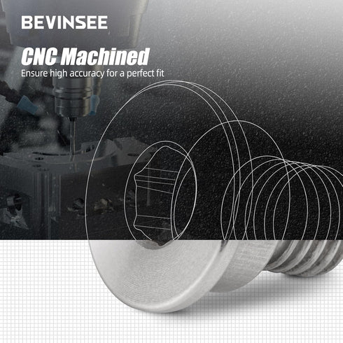 Bevinsee Brake Disc Rotor Screw Compatible with BMW E36 E46 E90 F30 323i 330Ci 330d 330xi M3, Stainless Steel Retaining Screws Replaced for 342111...