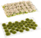 35 Pcs Static Grass Tuft Model Grass Tufts Railway Artificial Grass and 28 Pcs Bushy Tuft Pink Flower Cluster Vegetation Groups for DIY Architectu...