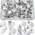 200 Pack Reflective Tacks Trail Marking Tacks Glow Tacks Reflective Trail Markers Hunting Reflector Tacks Mark Trail Reflective Thumb Tacks for Hu...