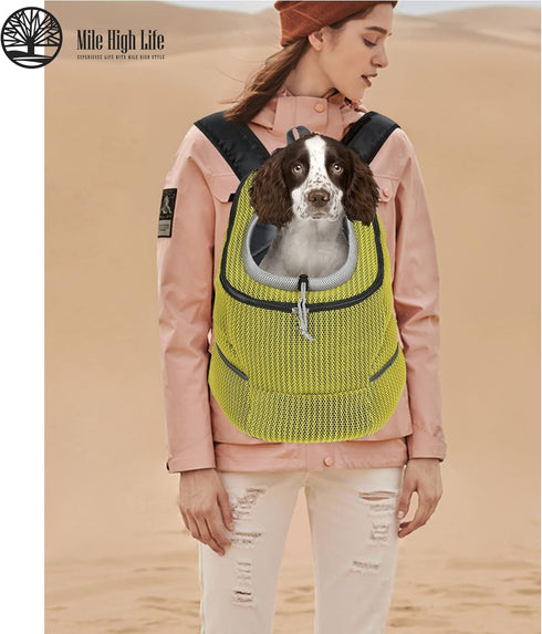Mile High Life | Hiking Outdoor Pet Carrier Backpack | Kitty Puppy Cat Carrier | Dog Carrier for Small Dogs | Dog Backpack w Breathable Mesh with ...