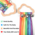 MEROCO Rainbow Hand Kite Toys Bells,Rainbow Ribbon Sensory Toy for Babies 0-6 6-12 Months Montessori Baby Toys Baby Rattle Creative Learning Waldo...