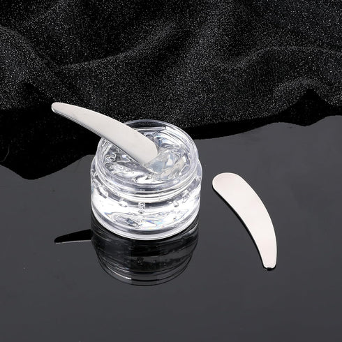 2Pcs Mini Metal Cosmetic Spatulas, Skincare SpatulaMixing and Sampling Makeup Beauty Tools for Skin Care Creams, Eye Cream, Essences Beauty Access...