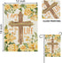 Spring Summer I Am The Resurrection and The Life Decorative Garden Flag, Easter Religious Cross Yellow Flower Yard Outside Decorations, Christian ...