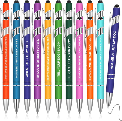 Woanger 20 Pcs Funny Dog Pens for Graduation Gift 1.0 mm Dog Lovers Pen Black Ink Ballpoint Pen Puppy Lover Gifts for Boys Girls Students Teachers...