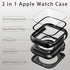 2 in 1 Waterproof Case Compatible with Apple Watch 40mm Series 6/5/4/SE with Tempered Glass Screen Protector, Full Coverage Bumper Cover for iWatc...