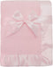 American Baby Company Fleece Blanket with Silk-Like Satin Trim, Soft, Warm & Cozy, Pink, 30" x 40" for Boys and Girls, Perfect for Baby Carrier, S...