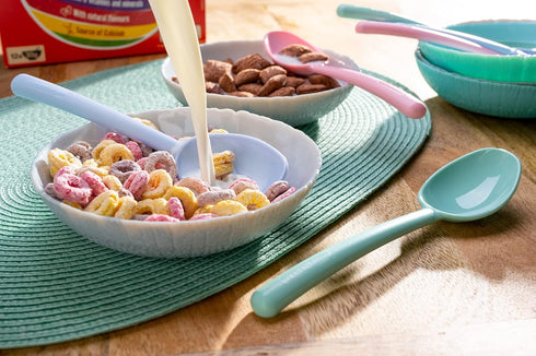 Plastic Spoon Portable Cereal, Soup, Porridge, Spoons Reusable Dinner Scoops for Home Kitchen Buffet Restaurant Flatware | Made in USA...