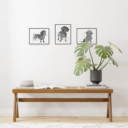 Summit Designs Dachshund Wall Art Set of 4 (8x10) Unframed Prints – Cute Dog-Themed Decor for Kids’ Rooms, Dog Lovers, and Pet-Themed Spaces – Gif...