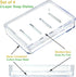 Youngever 4 Pack Soap Holders, Detachable Soap Dish, Soap Saver, Clear Bar Soap Holders for Shower, Sink Bathroom...