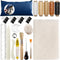 35pcs book binding kits,book cloth Hand Bookbinding Toolsfor Beginners Bookbinding Supplies with Paper Awl Binding Ribbon Glue Brush and Ruler for...